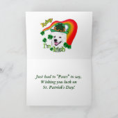 アメリカのエスキモー犬St patricks カード (内部)