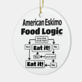 アメリカのエスキモー食品論理 セラミックオーナメント (左)