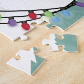 アメリカのエスキモ・サモエドかわいい子犬のクリスマス ジグソーパズル (側面)