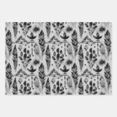 アメリカのエスニック・エスニック・エスニック・エスニック・アートの水の色パターン ラッピングペーパーシート (正面2)