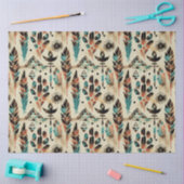 アメリカのエスニック・エスニック・エスニック・エスニック・アートの水の色パターン 薄葉紙 (クラフト)