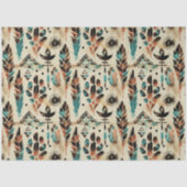 アメリカのエスニック・エスニック・エスニック・エスニック・アートの水の色パターン 薄葉紙 (正面)