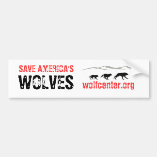 アメリカのオオカミのバンパーステッカーを救って下さい バンパーステッカー