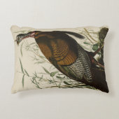 アメリカのオードボンの鳥から来た野生のトルコ（男性） アクセントクッション (正面)