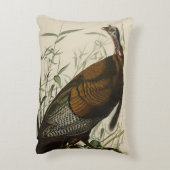 アメリカのオードボンの鳥から来た野生のトルコ（男性） アクセントクッション (裏面(縦))