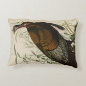 アメリカのオードボンの鳥から来た野生のトルコ（男性） アクセントクッション (裏面)
