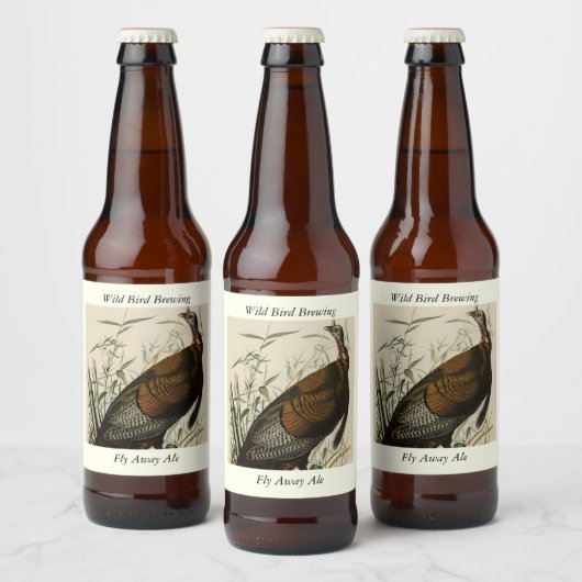アメリカのオードボンの鳥から来た野生のトルコ（男性） ビールラベル (ボトル)