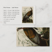 アメリカのオードボンの鳥から来た野生のトルコ(男性) 名刺 (正面/裏面)