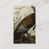 アメリカのオードボンの鳥から来た野生のトルコ(男性) 名刺 (裏面)