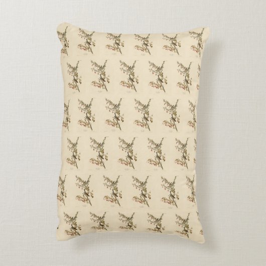アメリカのオードボンの鳥の木の雀 アクセントクッション (裏面(縦))