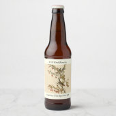 アメリカのオードボンの鳥の木の雀 ビールラベル (正面)