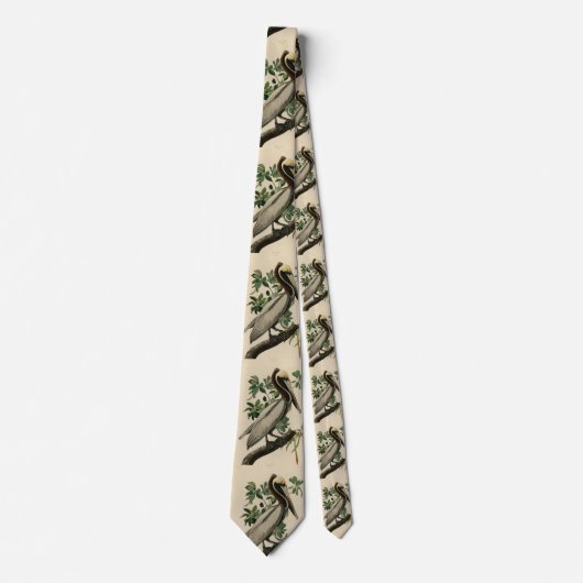 アメリカのオードボンの鳥の茶色のペリカン ネクタイ (正面)