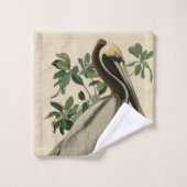 アメリカのオードボンの鳥の茶色のペリカン バスタオルセット (ウォッシュタオル)