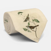 アメリカのオードボンの鳥、白い喉の付いたスズメ ネクタイ (ロール)