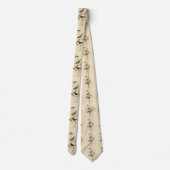 アメリカのオードボンの鳥、白い喉の付いたスズメ ネクタイ (裏面)