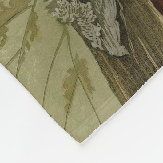 アメリカのオードボンバード産のキツネザル フリースブランケット (角)