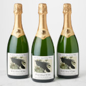 アメリカのオードボン・バード出身のレイヴン スパークリングワインラベル (ボトル)