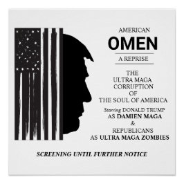 アメリカのオーメン ブラック ポスター