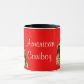 アメリカのカウボーイのマグ マグカップ (中央)