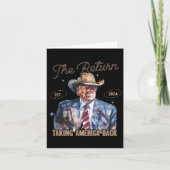 アメリカのカウボーイ トランプ 2024 アメリカを取り戻せ カード (正面)