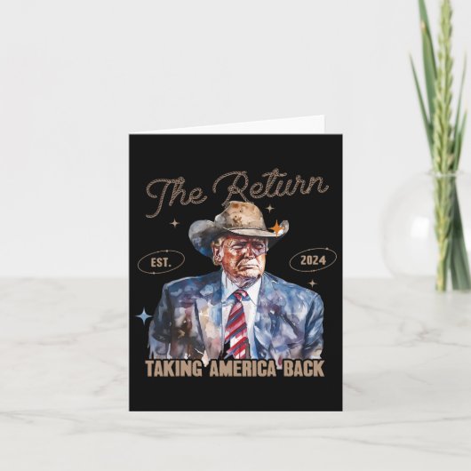 アメリカのカウボーイ トランプ 2024 アメリカを取り戻せ カード (正面)