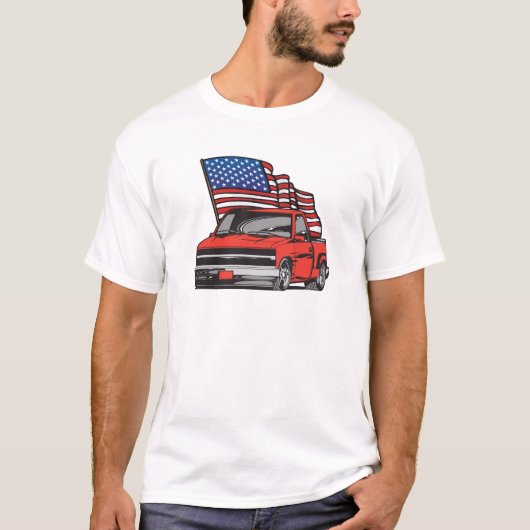 アメリカのカスタムなトラック Tシャツ (正面)
