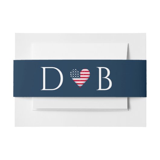 アメリカのカップル結婚ズ 招待状ベリーバンド (正面例)