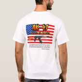 アメリカのカラシニコフ自動小銃の所有者 Tシャツ (裏面)