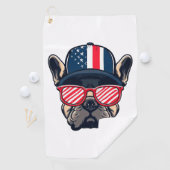 アメリカのカラーを着たフランス語 ゴルフタオル (インサイチュ)