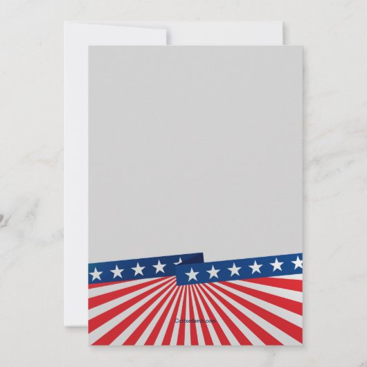 アメリカのカラー写真の愛国心が強い招待状 招待状 (裏面)