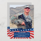 アメリカのカラー写真の愛国心が強い招待状 招待状 (正面/裏面)