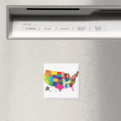 アメリカのカラー地図 マグネット (インサイチュ (食洗機))