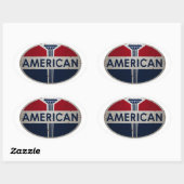 アメリカのガソリンスタンドのヴィオンタージュの看板錆びたバージョン 楕円形シール (シート)