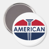 アメリカのガソリンスタンドの看板。フラットバージョン マグネット (正面/裏面)