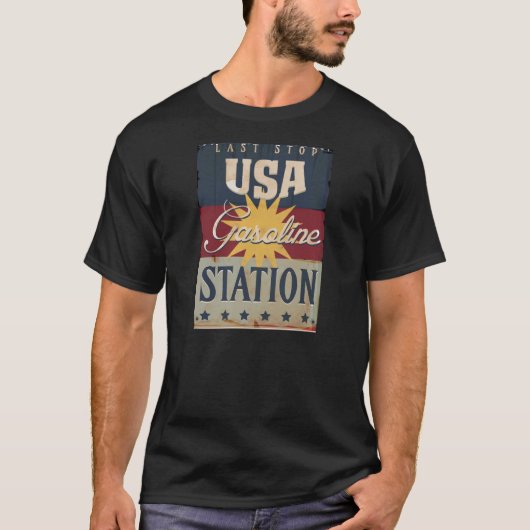 アメリカのガソリンスタンド Tシャツ (正面)