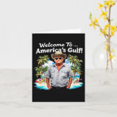 アメリカのガルフトランプ2025 おもしろい 大統領の カード (黄色い花)