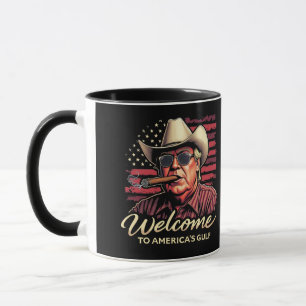 アメリカのガルフ・トランプ・アメリカおもしろいへようこそ マグカップ
