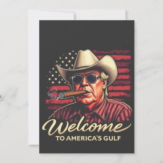 アメリカのガルフ・トランプ・アメリカおもしろいへようこそ 招待状 (正面)