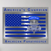 アメリカのガーディアン空挺空挺作戦の旗 ポスター (正面)