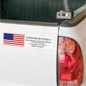 アメリカのキャンバスの仕事 バンパーステッカー (トラック上)