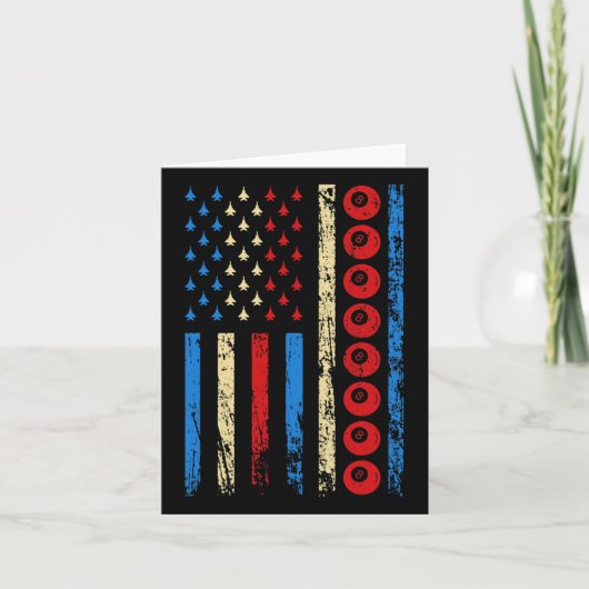 アメリカのキュースポーツ国旗のアスレティックビリヤード4th Of カード (正面)