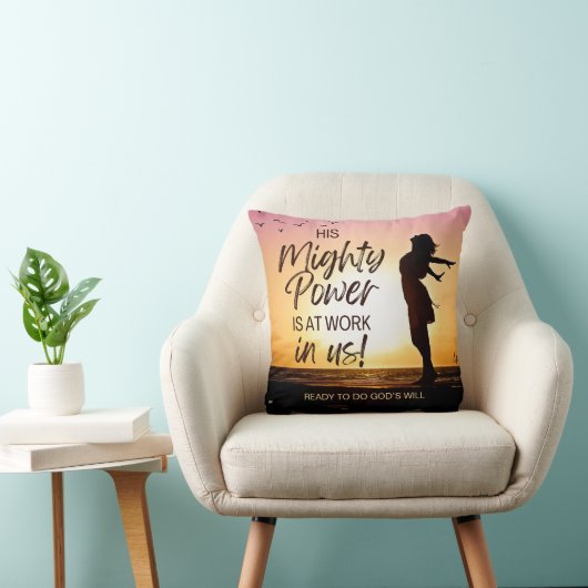 アメリカのキリスト教における神の偉大なカスタム力 クッション (椅子)