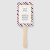 アメリカのキリスト教のカスタムウェディングプログラム ハンドファン (裏面)