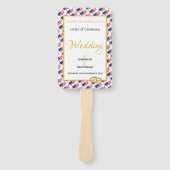 アメリカのキリスト教のカスタムウェディングプログラム ハンドファン (正面)