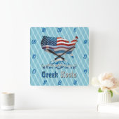 アメリカのギリシャの根の正方形の柱時計 スクエア壁時計 (ホーム)