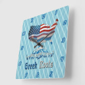 アメリカのギリシャの根の正方形の柱時計 スクエア壁時計 (傾斜)