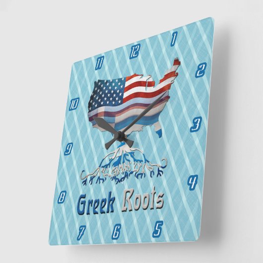アメリカのギリシャの根の正方形の柱時計 スクエア壁時計 (傾斜)