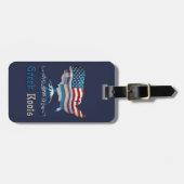 アメリカのギリシャ人の根の荷物のラベルのテンプレート ラゲッジタグ (正面横)