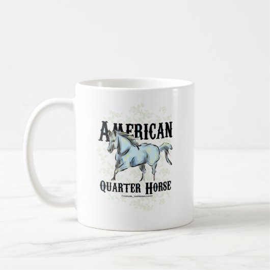 アメリカのクォーター馬 コーヒーマグカップ (左)
