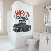 アメリカのクラシックのトラック シャワーカーテン (インサイチュ)